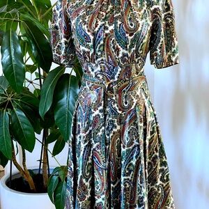 DVF Gorgeous Metallic Silk Party Dress, Size 10